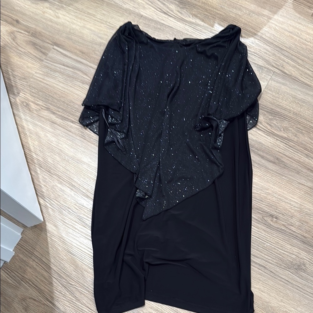 NWT Black Sparkly Overlay Dress 16w